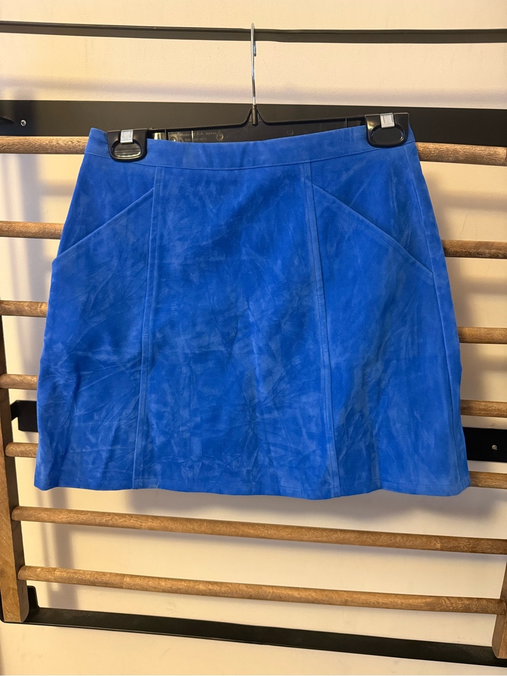 MINKPINK Cobalt Blue Suede Mini Skirt